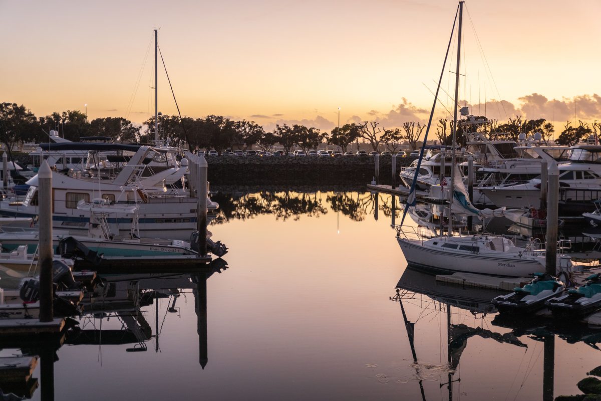 Boat docked at a Florida marina
