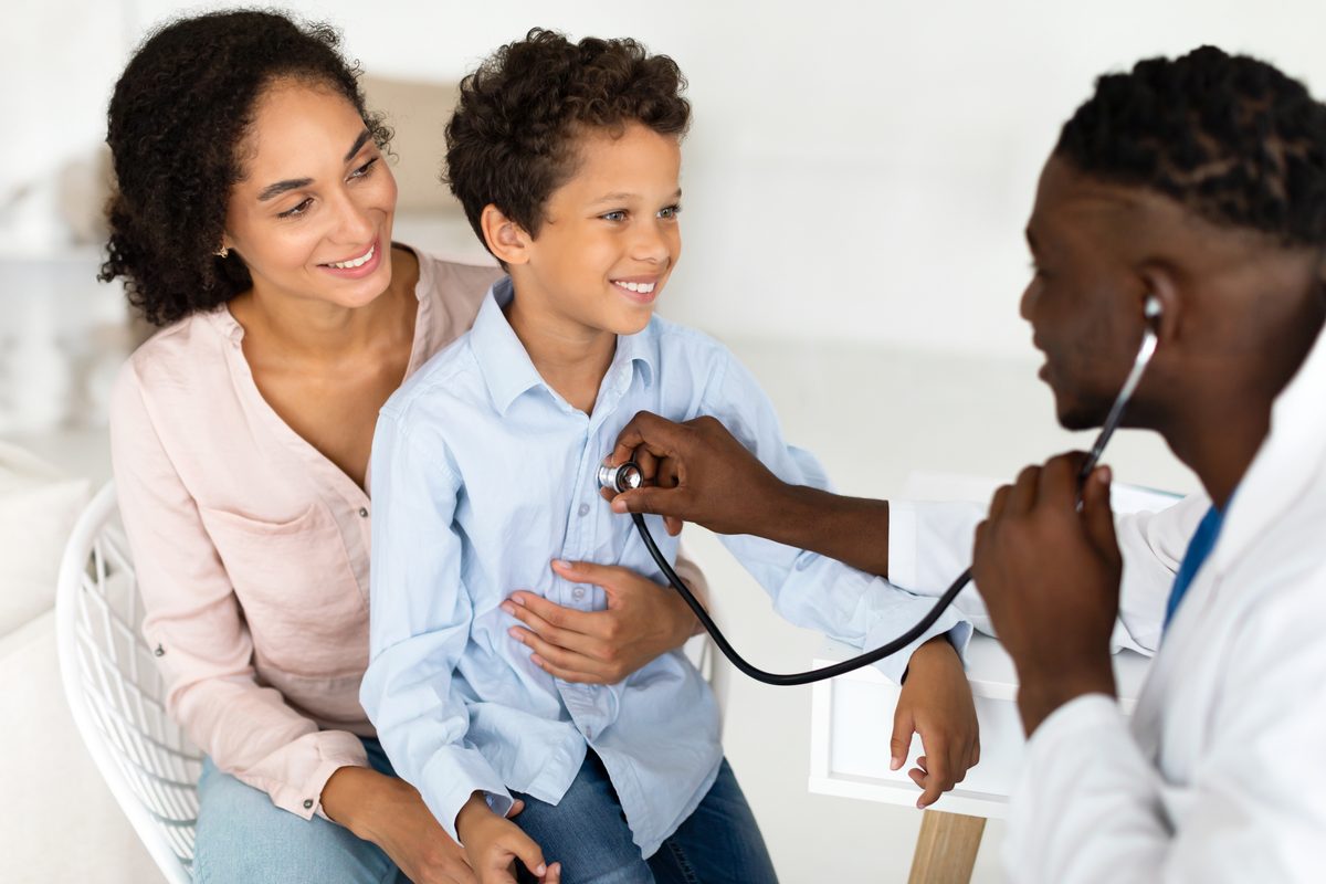 Family at a pediatrician appointment